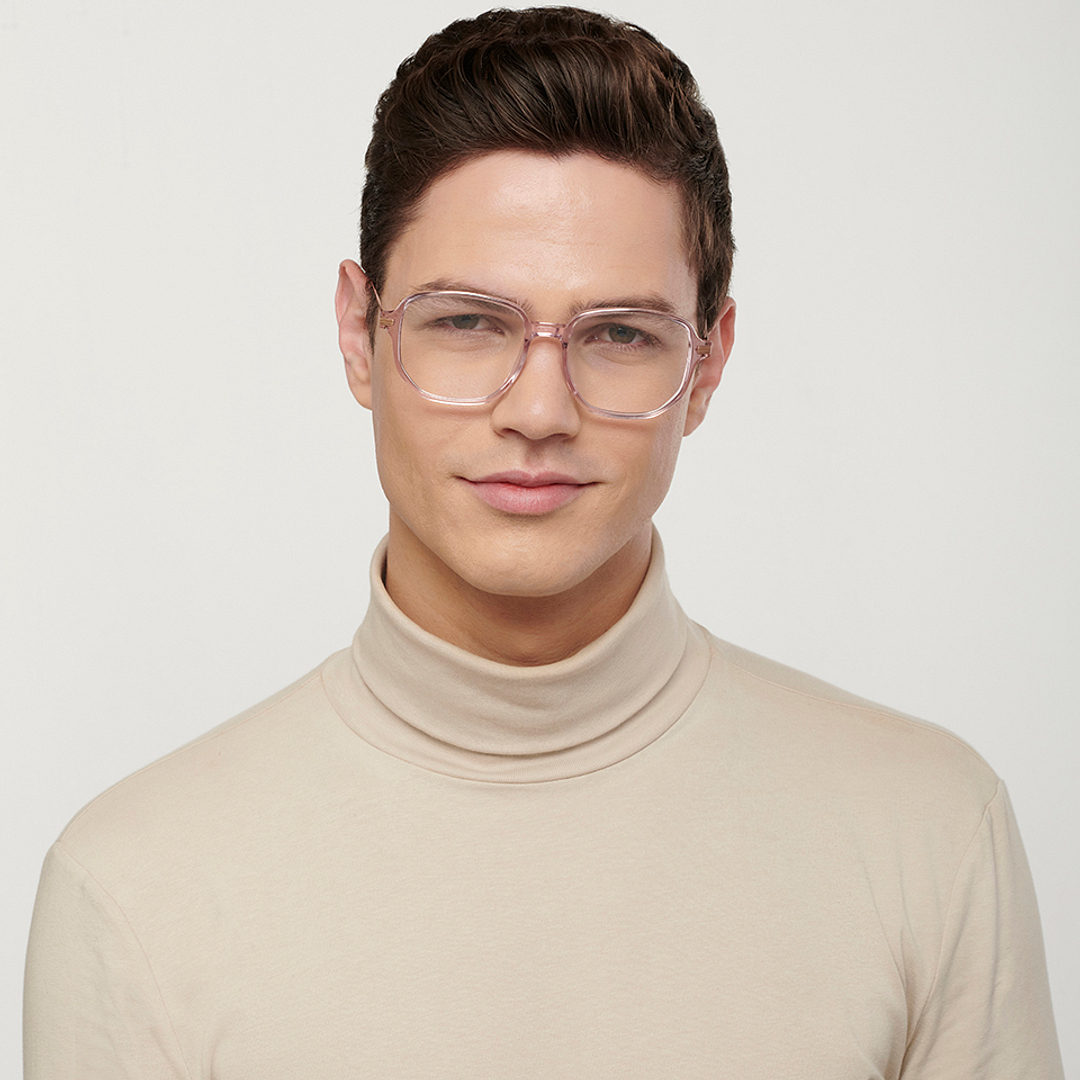 John Jacobs Purple Transparent Full Rim Square left side