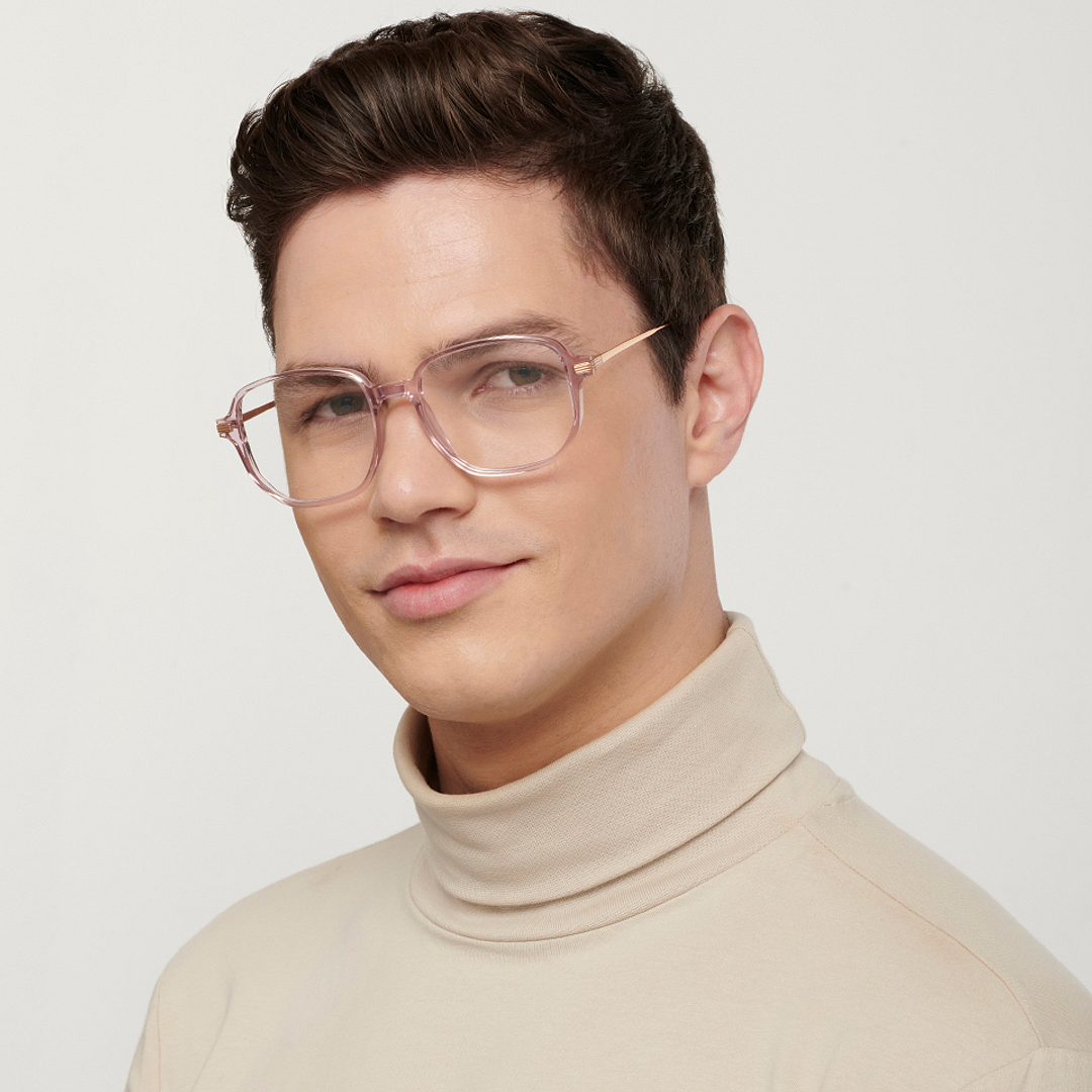 John Jacobs Purple Transparent Full Rim Square right side