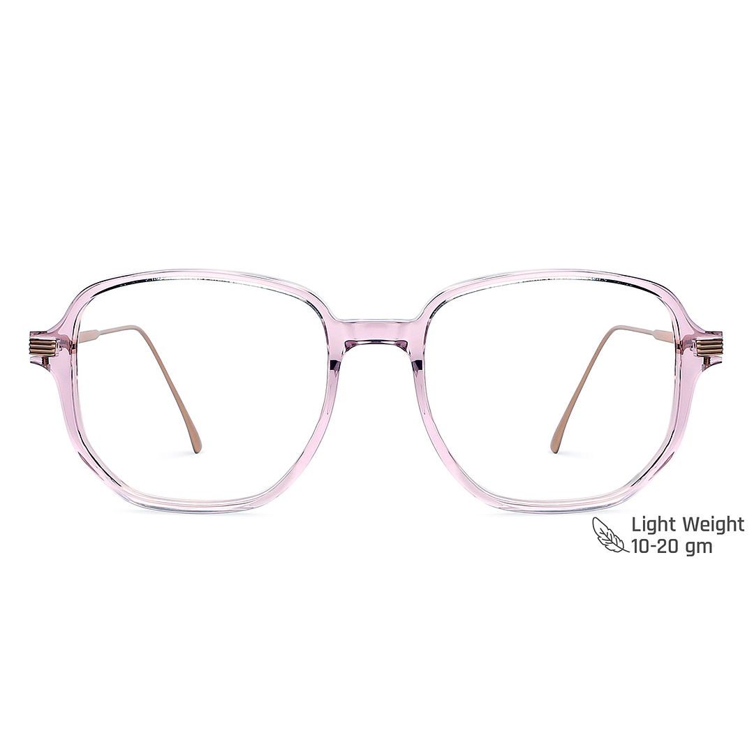 John Jacobs Purple Transparent Full Rim Square right side