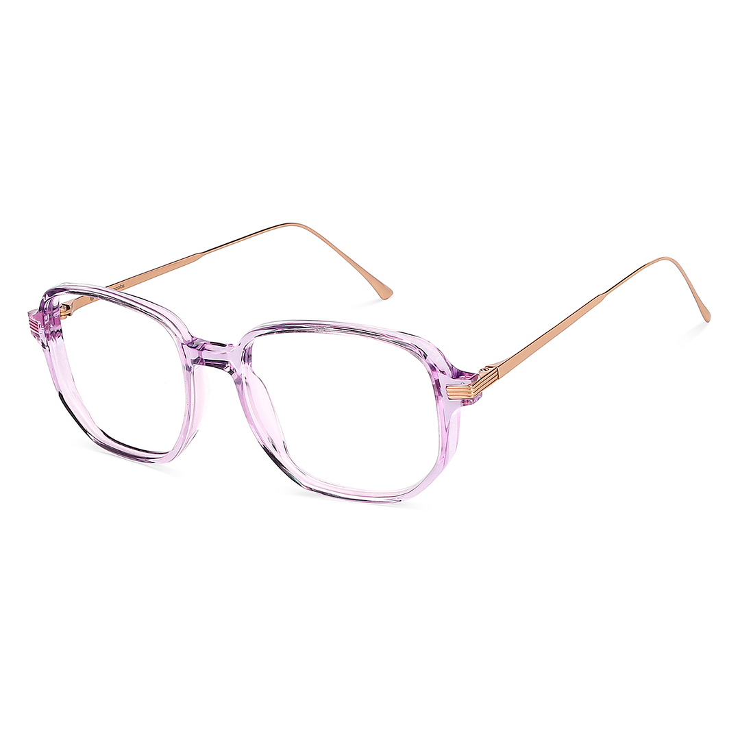 John Jacobs Purple Transparent Full Rim Square right side