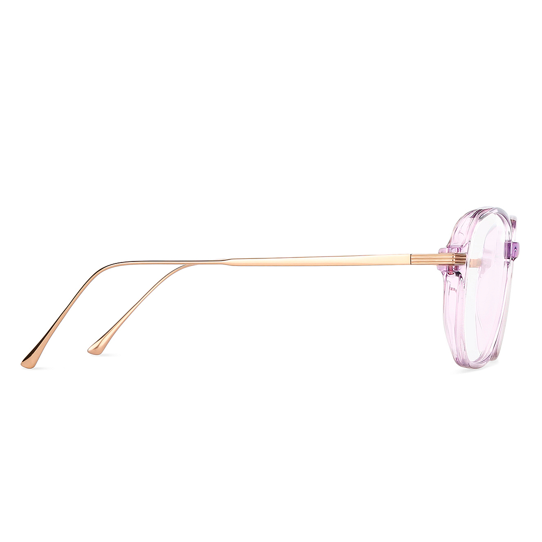 John Jacobs Purple Transparent Full Rim Square left side