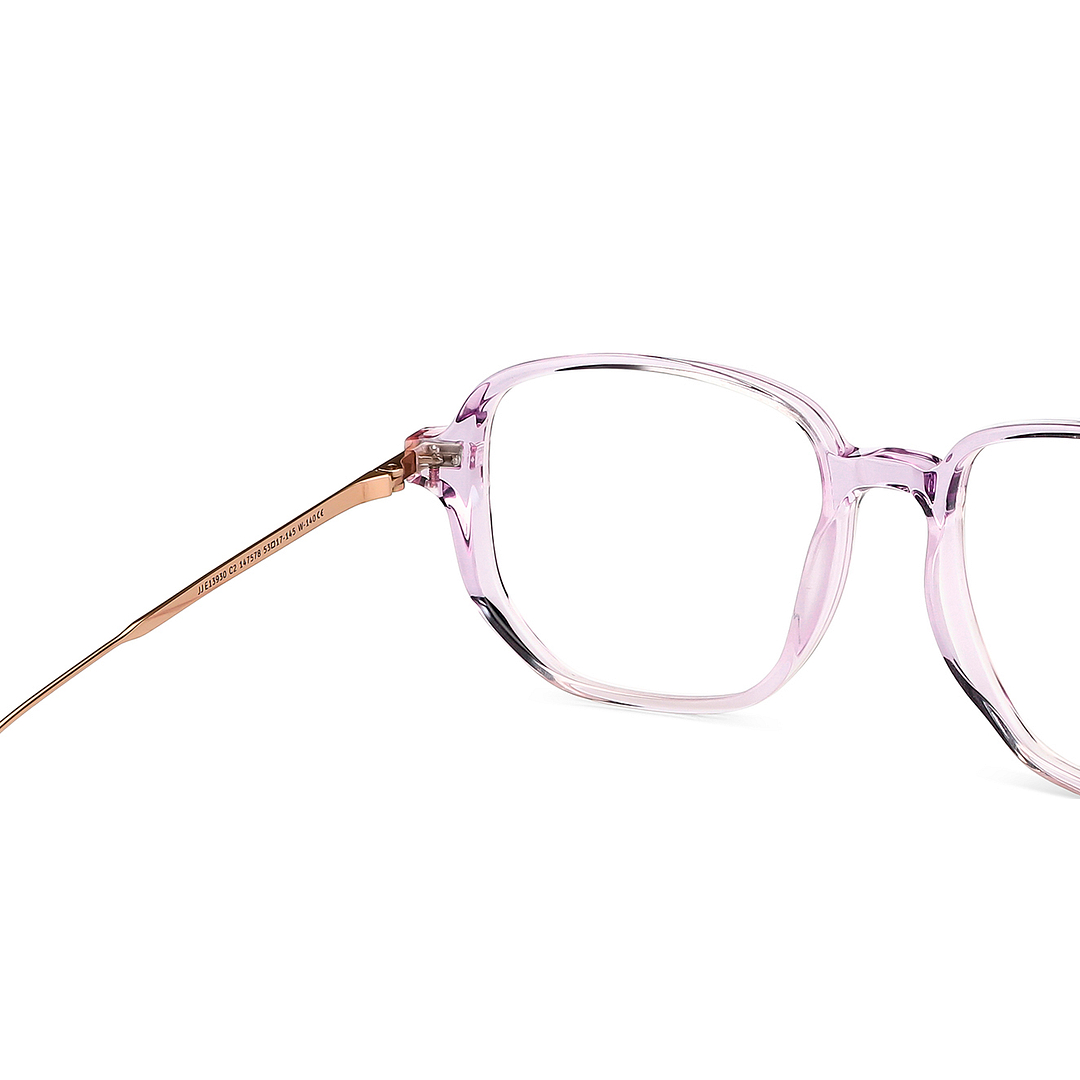 John Jacobs Purple Transparent Full Rim Square right side