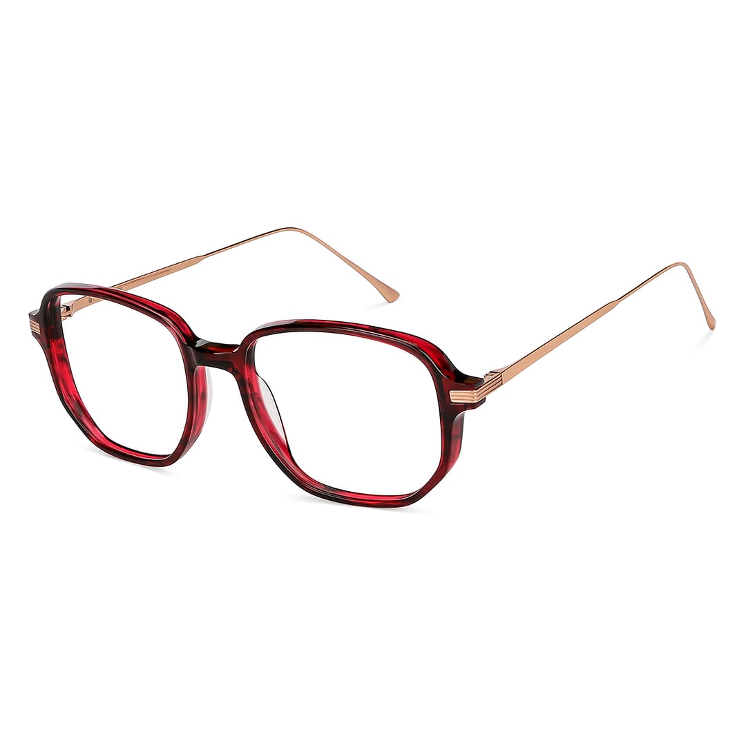 John Jacobs Online Red Full Rim Square right side