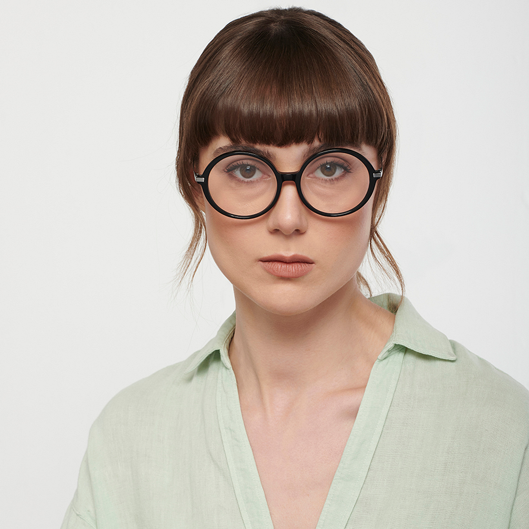 John Jacobs Online Black Full Rim Round left side