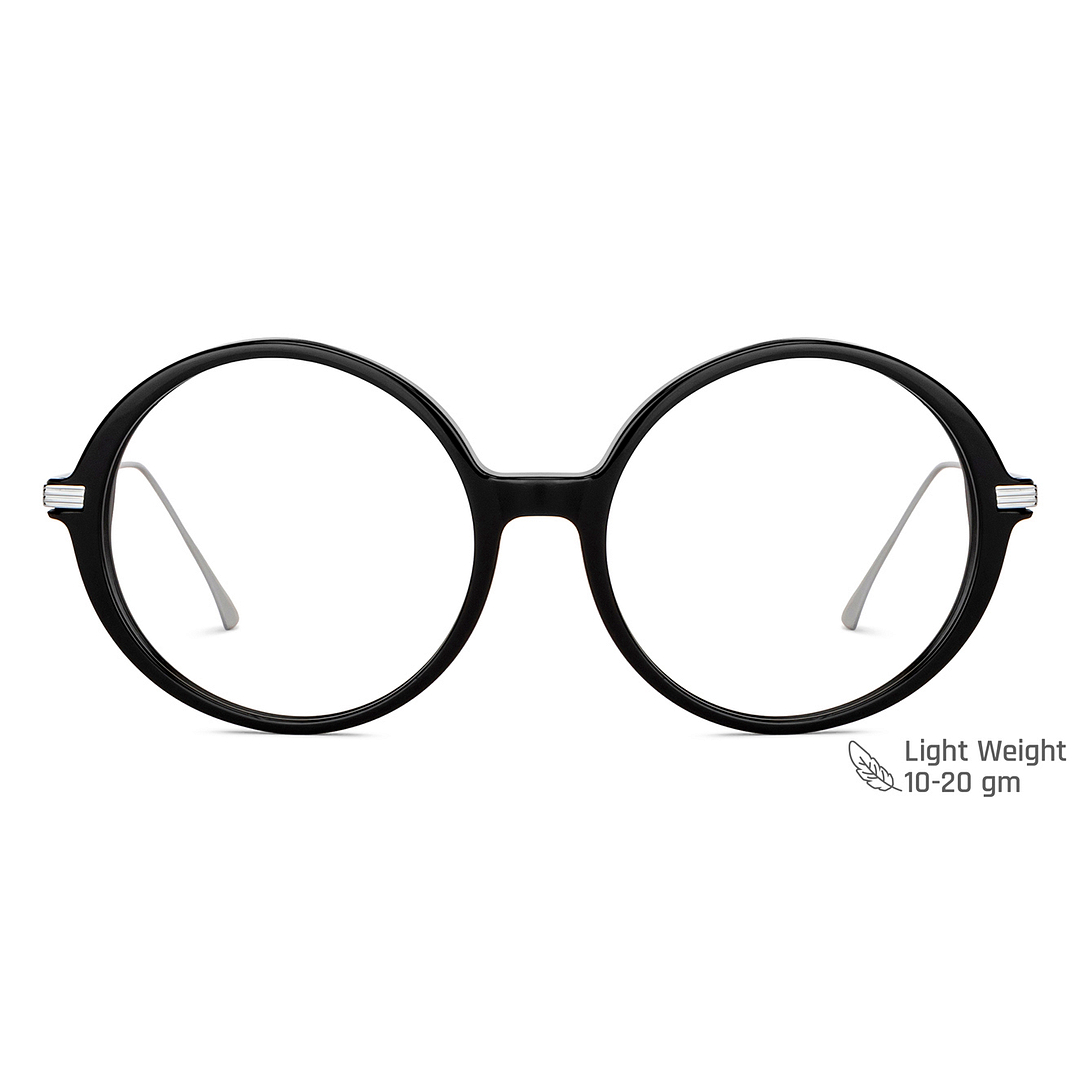 John Jacobs Online Black Full Rim Round right side