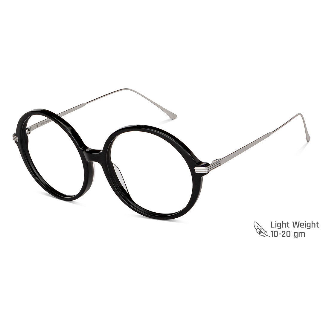 John Jacobs Online Black Full Rim Round left side