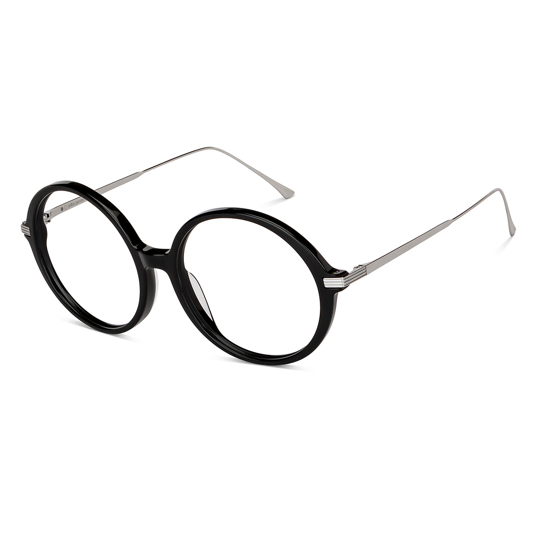 John Jacobs Online Black Full Rim Round right side