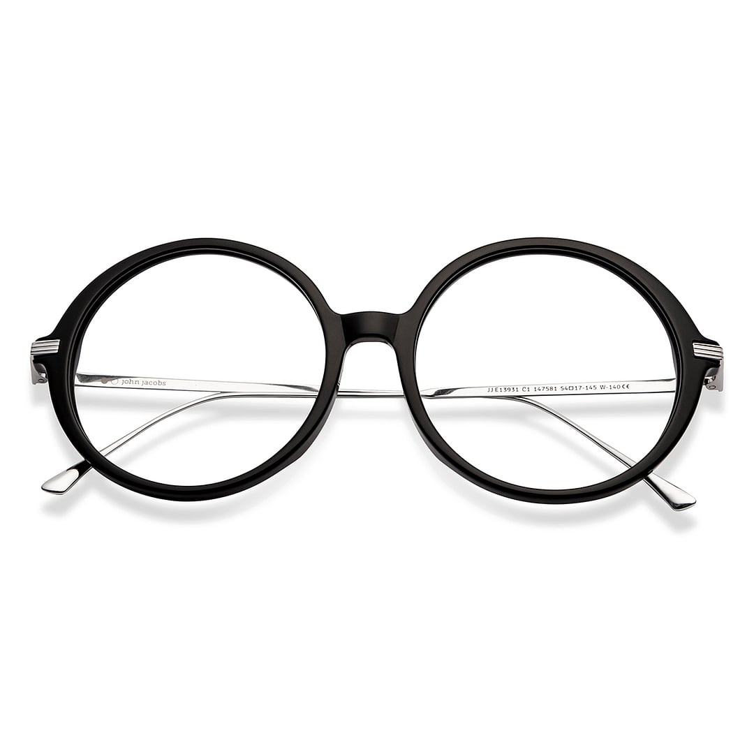 John Jacobs Online Black Full Rim Round left side