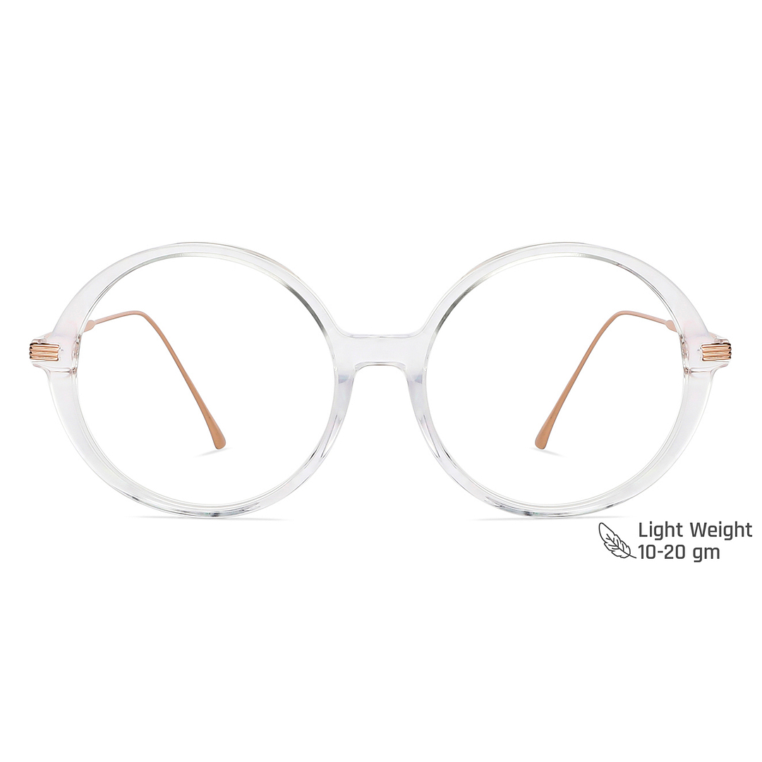 John Jacobs Online Crystal Transparent Full Rim Round right side