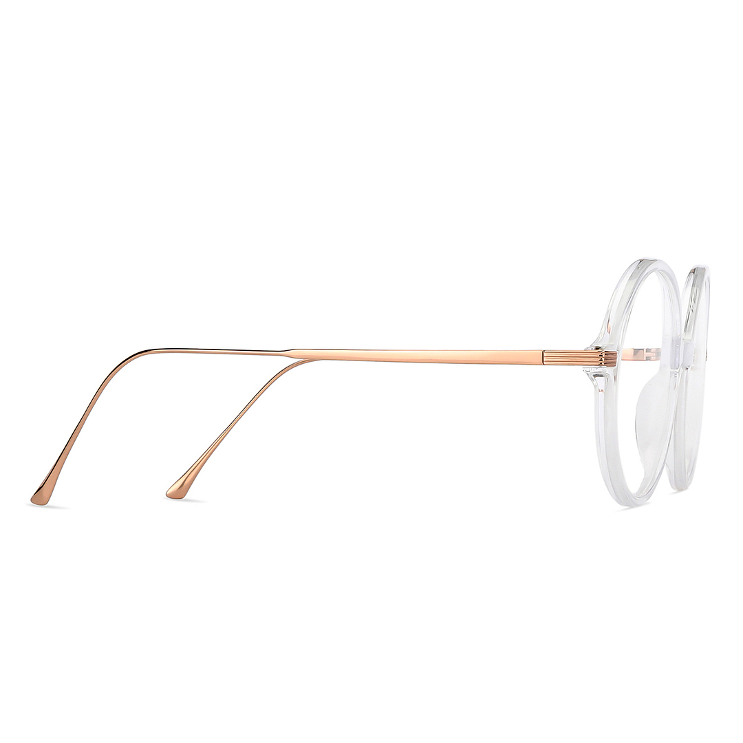 John Jacobs Online Crystal Transparent Full Rim Round left side