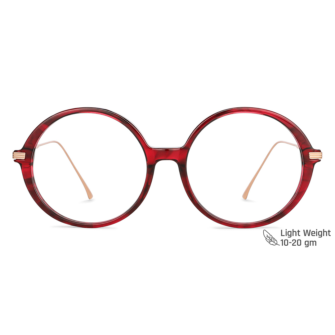 John Jacobs Red Full Rim Round right side