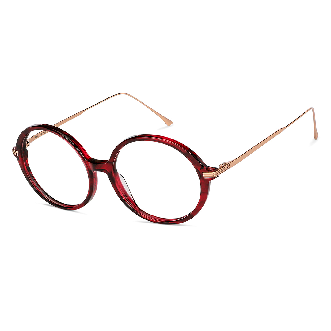 John Jacobs Red Full Rim Round right side