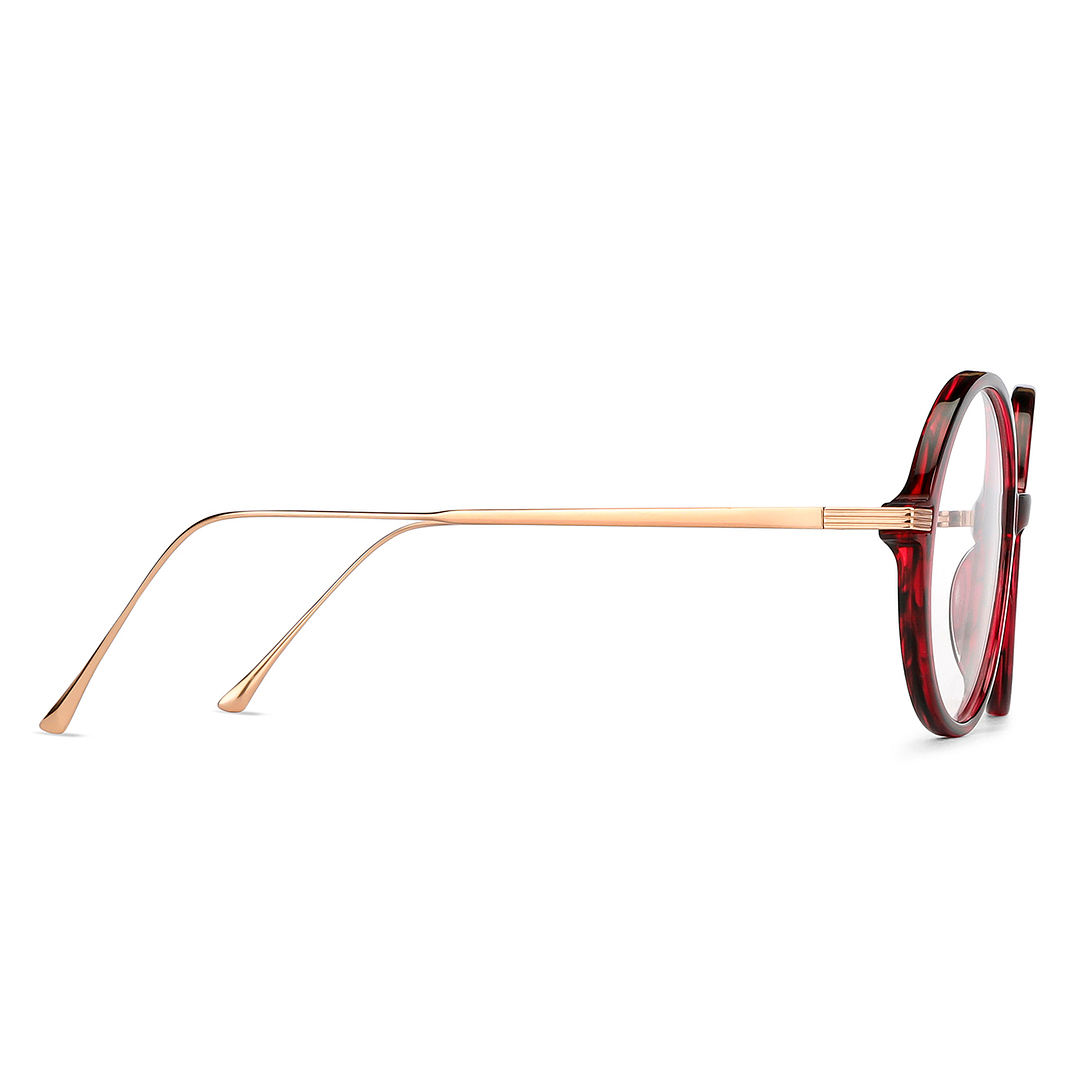 John Jacobs Red Full Rim Round left side