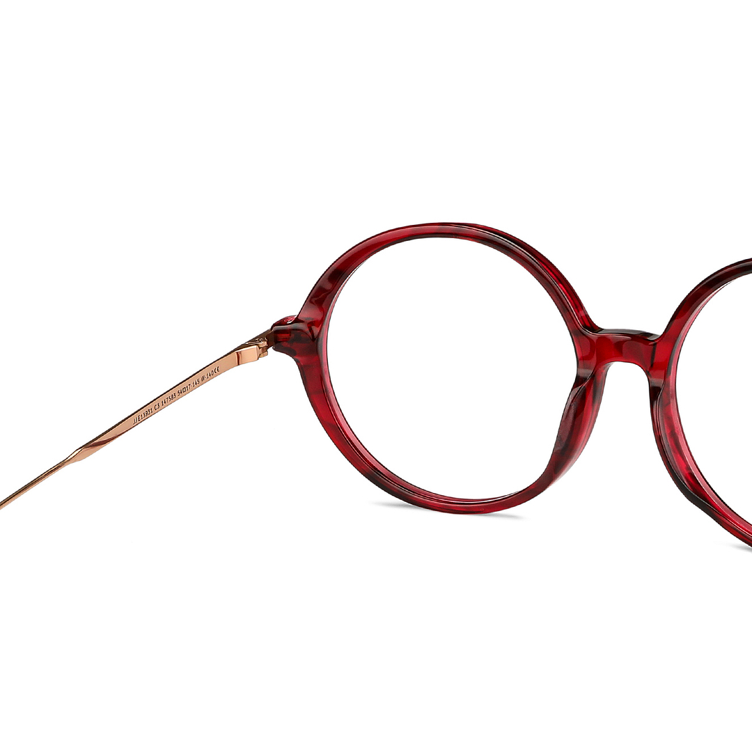 John Jacobs Red Full Rim Round right side