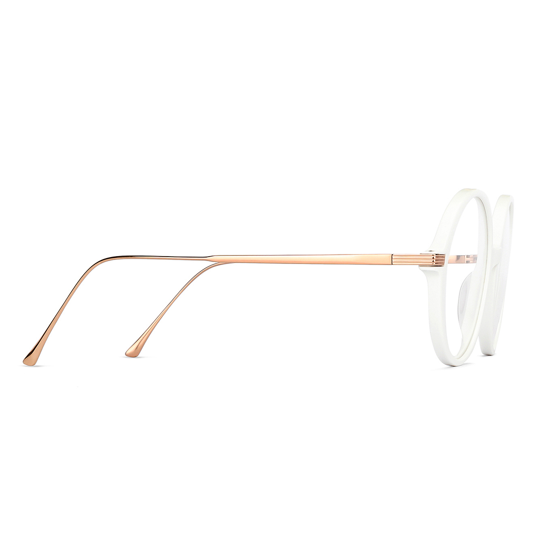 John Jacobs Online White Full Rim Round left side