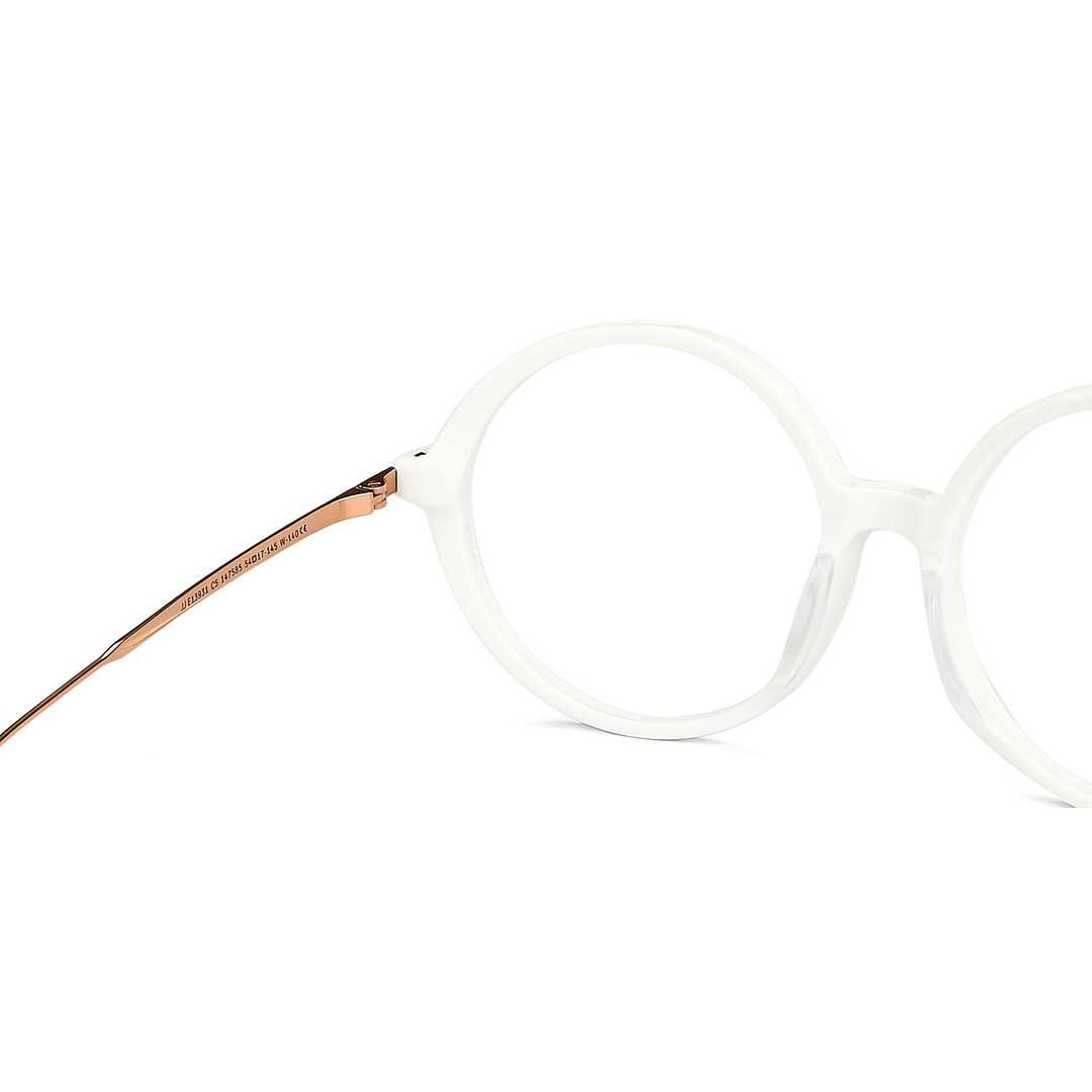 John Jacobs Online White Full Rim Round right side