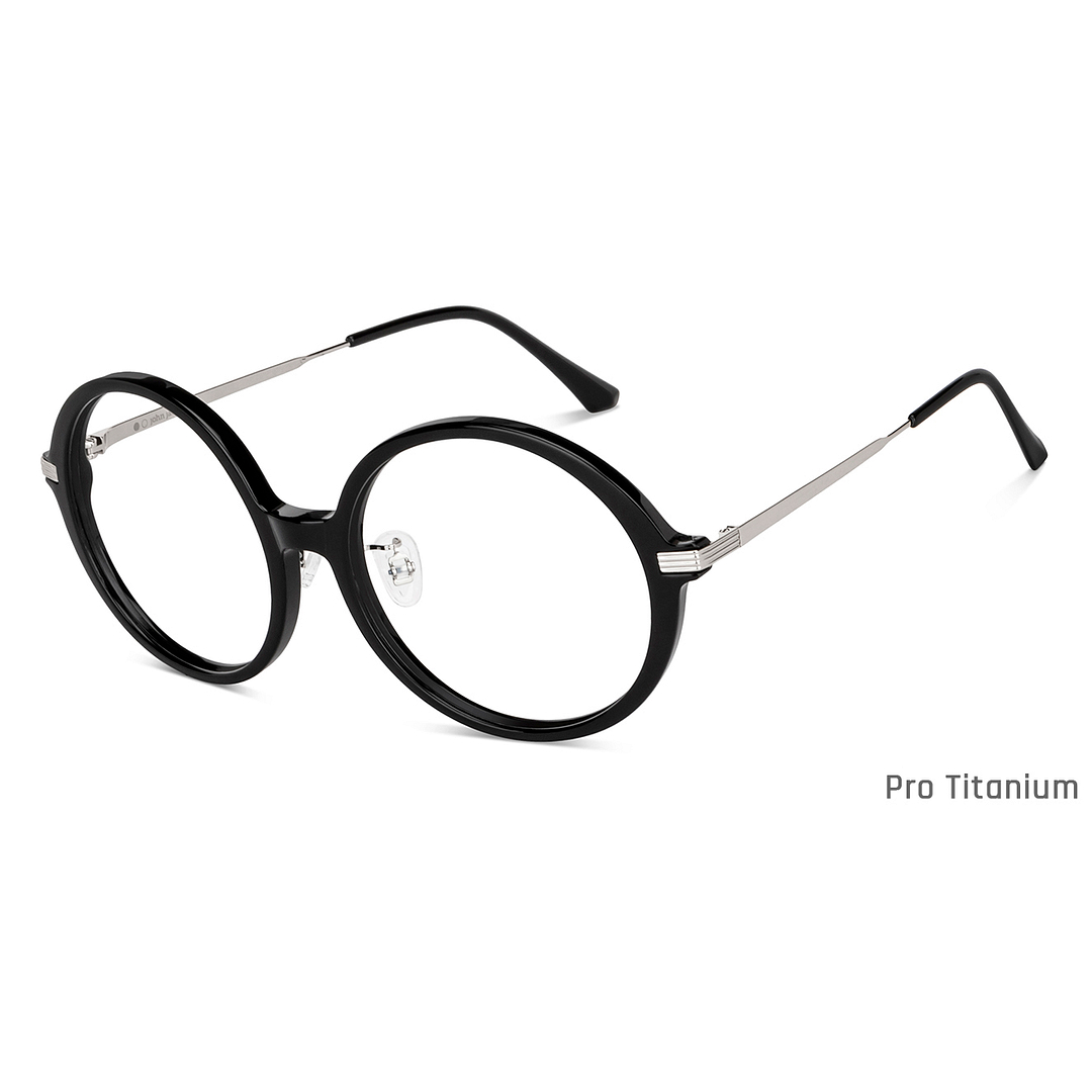 John Jacobs Online Black Full Rim Round left side