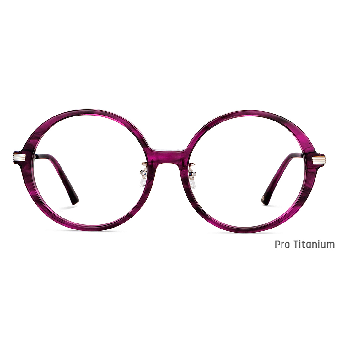 John Jacobs Online Purple Transparent Full Rim Round right side