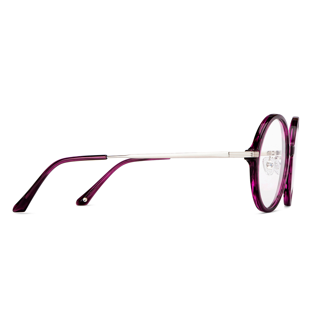 John Jacobs Online Purple Transparent Full Rim Round left side