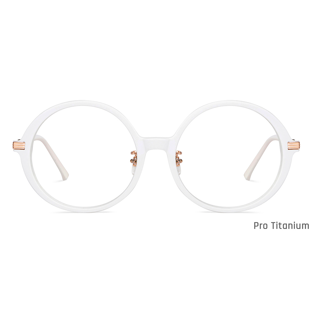 John Jacobs Online White Full Rim Round right side