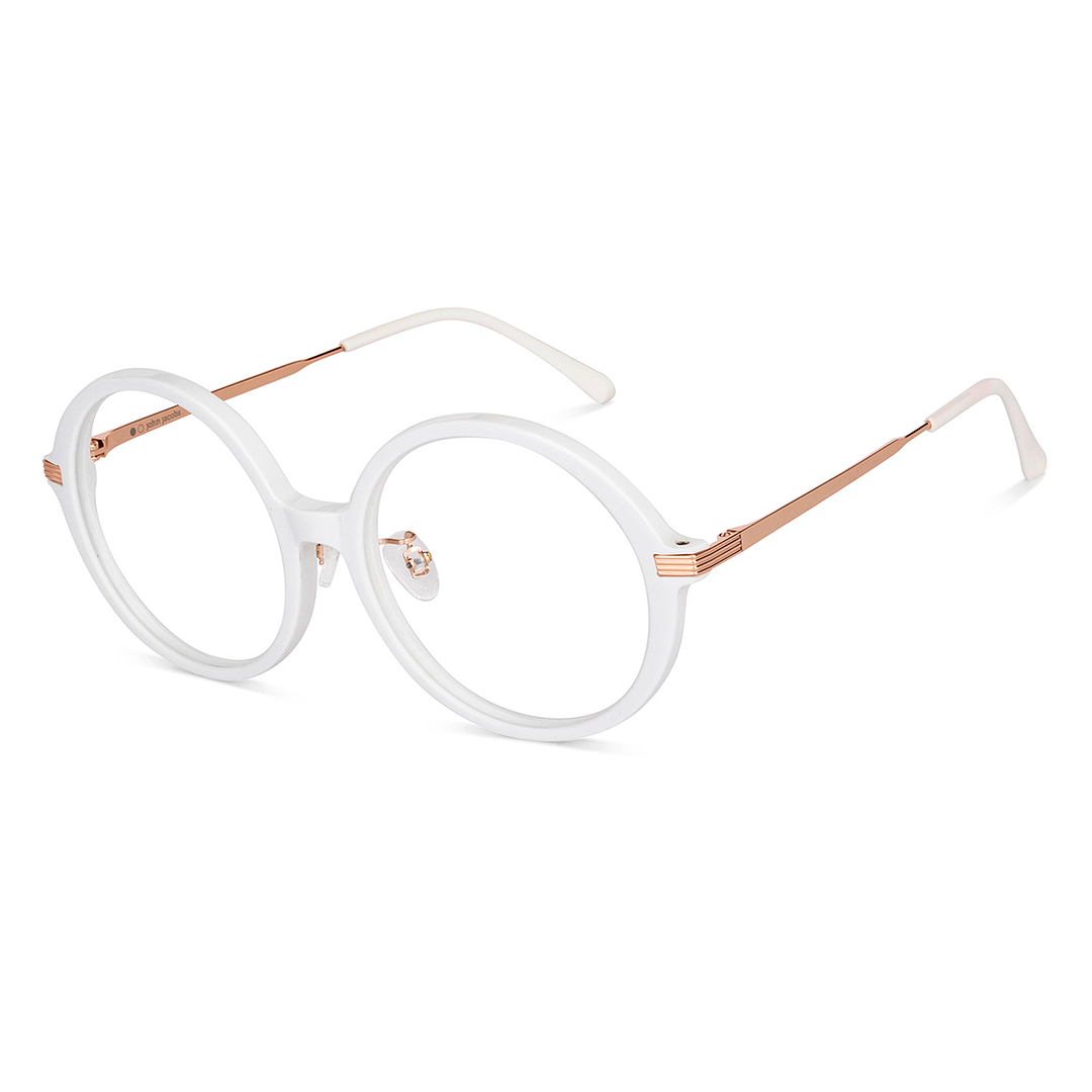 John Jacobs Online White Full Rim Round right side