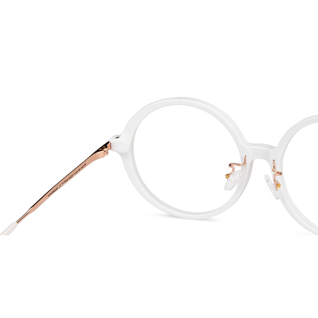 John Jacobs Online White Full Rim Round right side