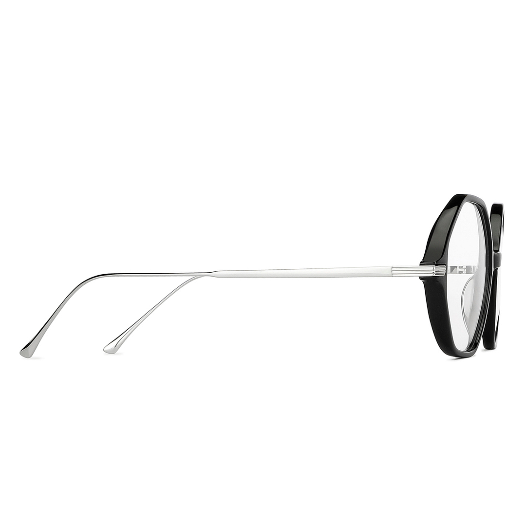 John Jacobs Online Black Full Rim Geometric left side