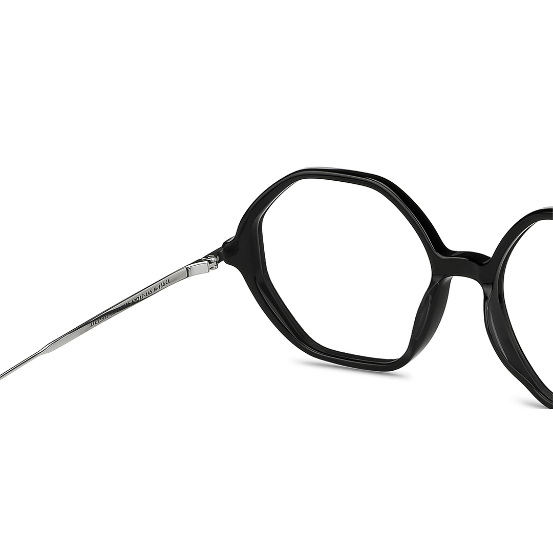 John Jacobs Online Black Full Rim Geometric right side
