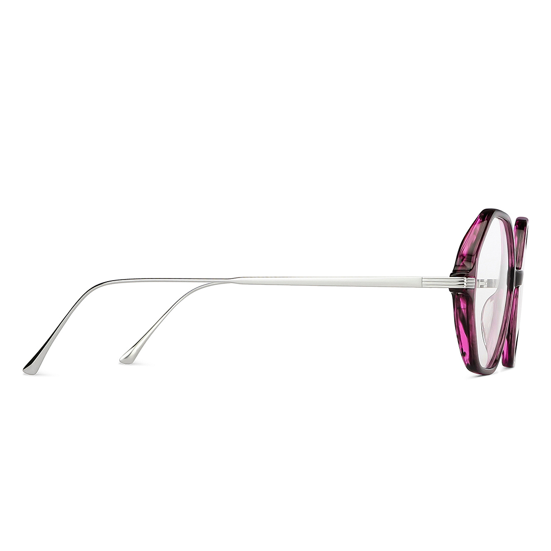 John Jacobs Purple Full Rim Geometric left side