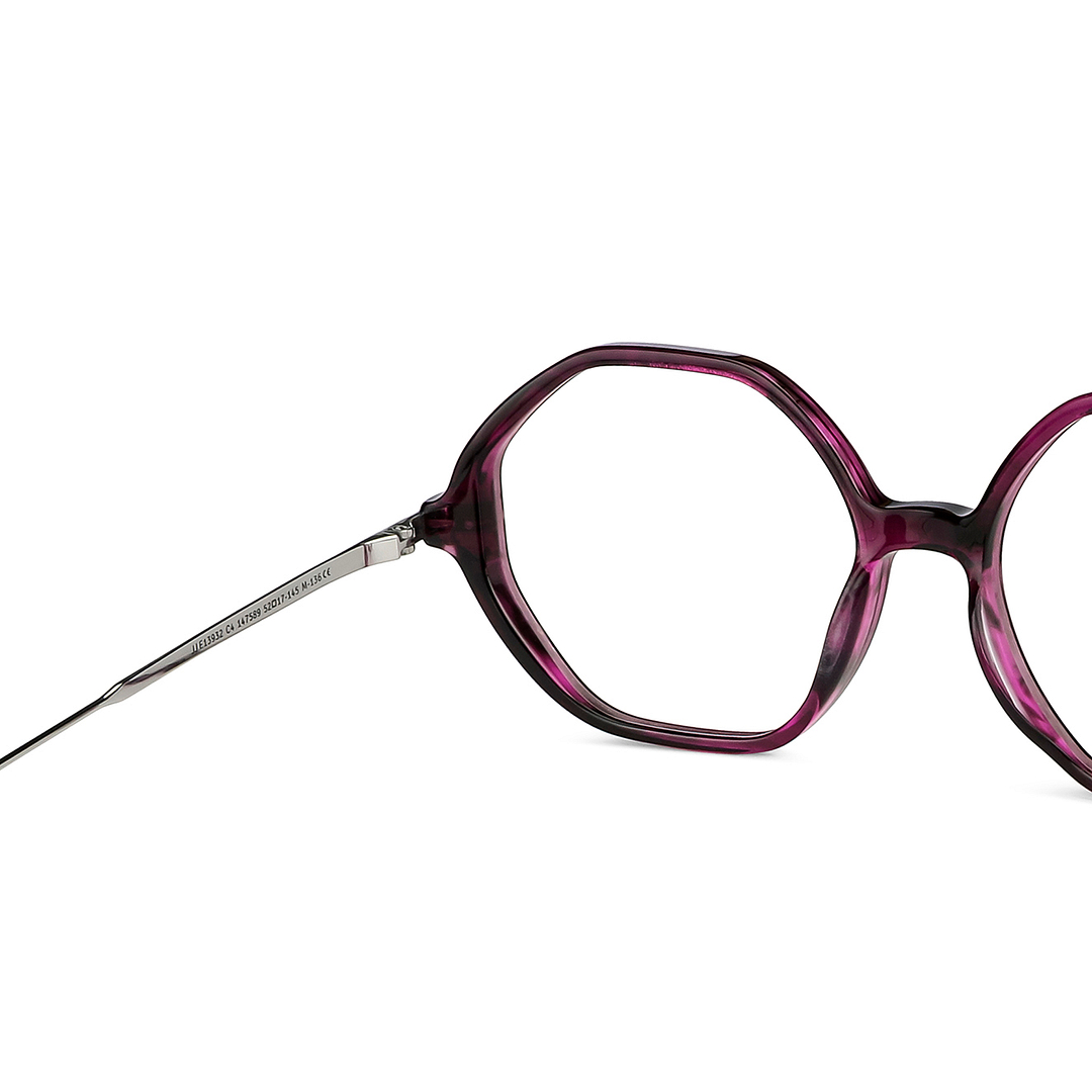 John Jacobs Purple Full Rim Geometric right side
