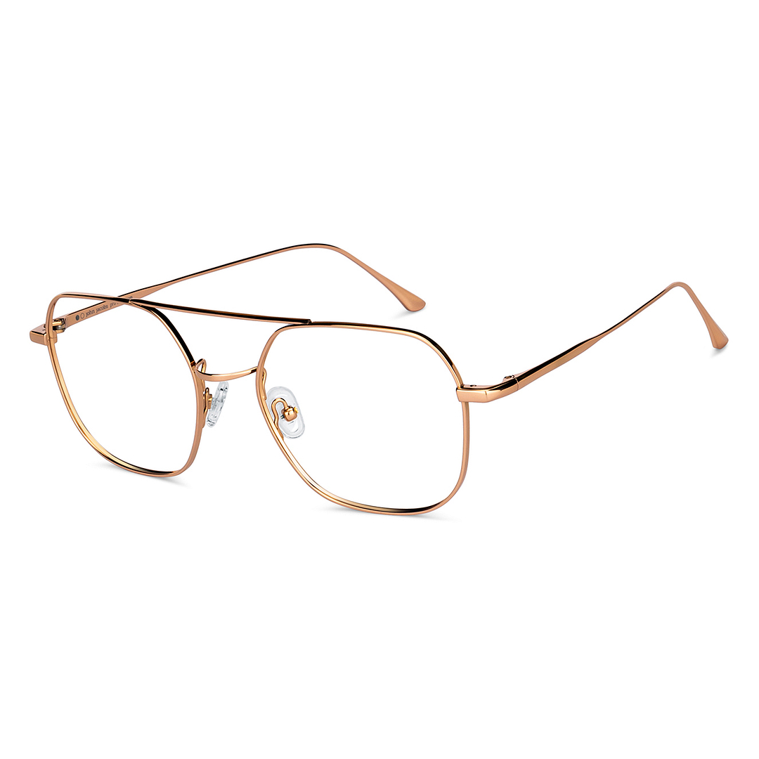 John Jacobs Gold Full Rim Square left side