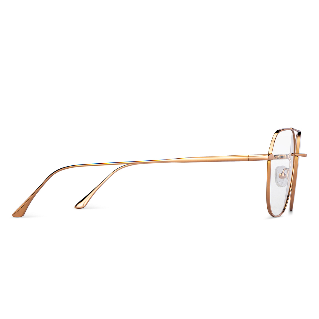 John Jacobs Gold Full Rim Square left side