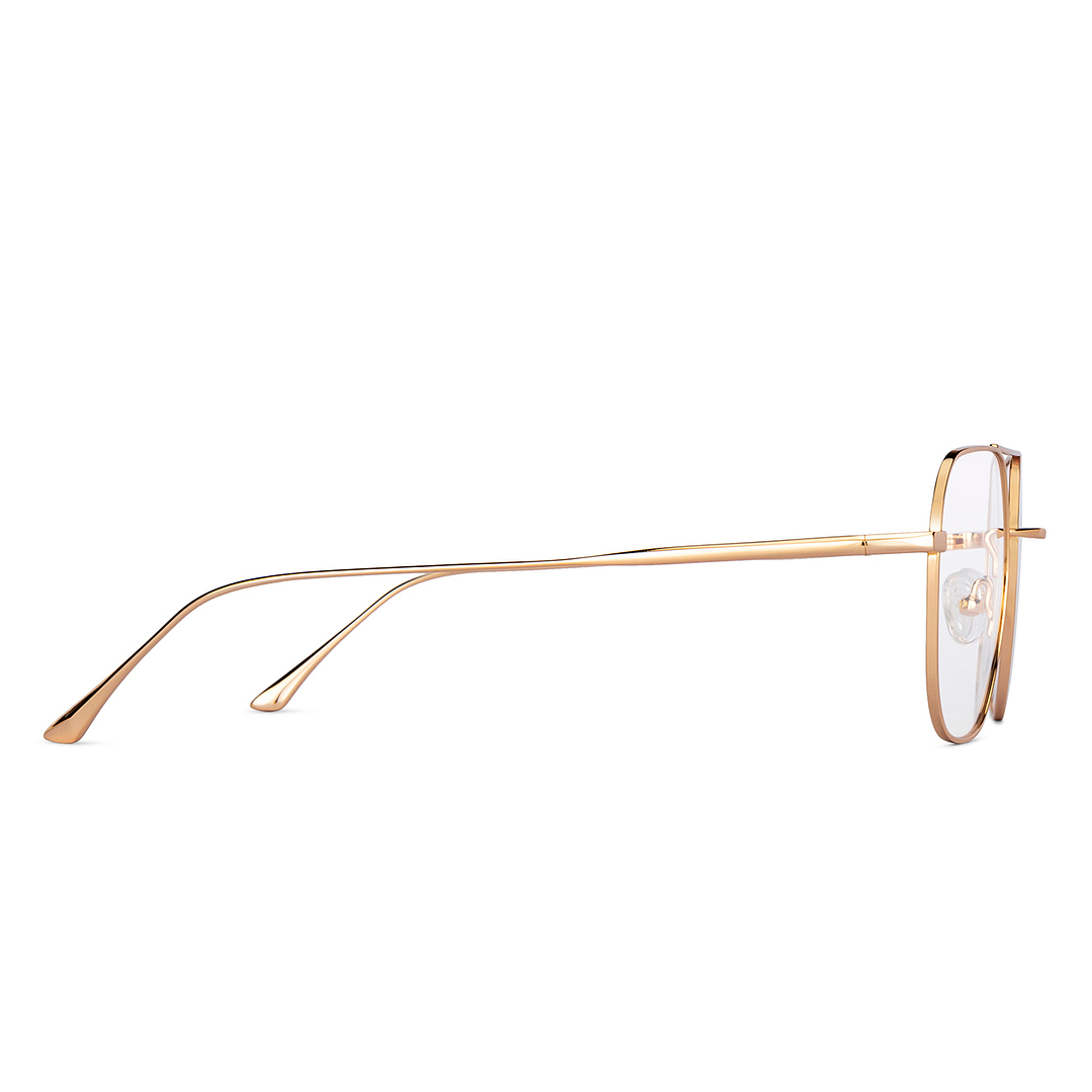 John Jacobs Gold Full Rim Square left side