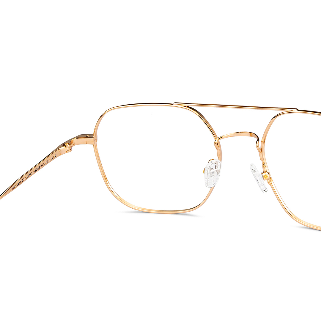 John Jacobs Gold Full Rim Square right side