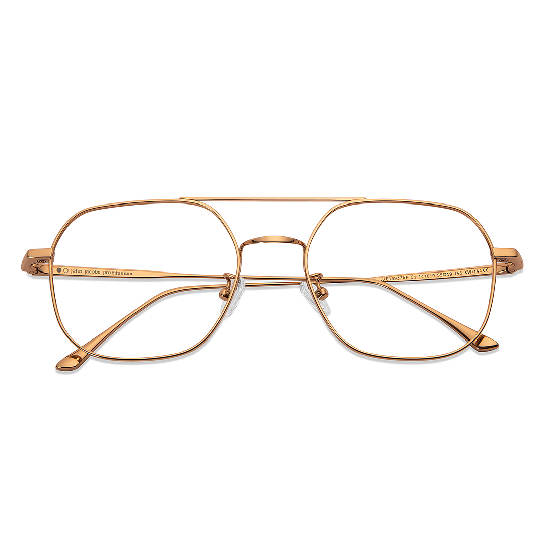 John Jacobs Gold Full Rim Hexagonal left side