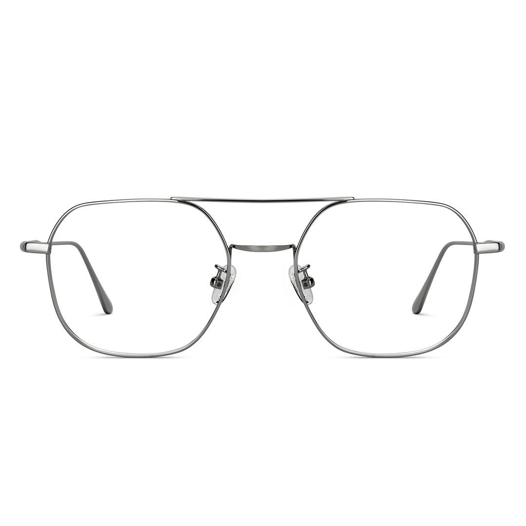 John Jacobs Silver Full Rim Geometric right side