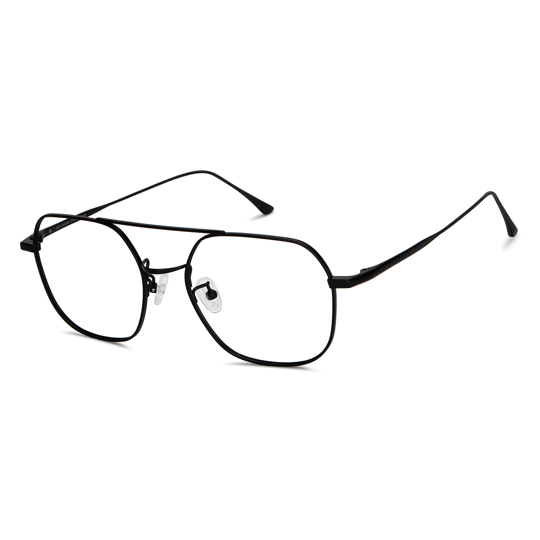 John Jacobs Online Black Full Rim Geometric left side