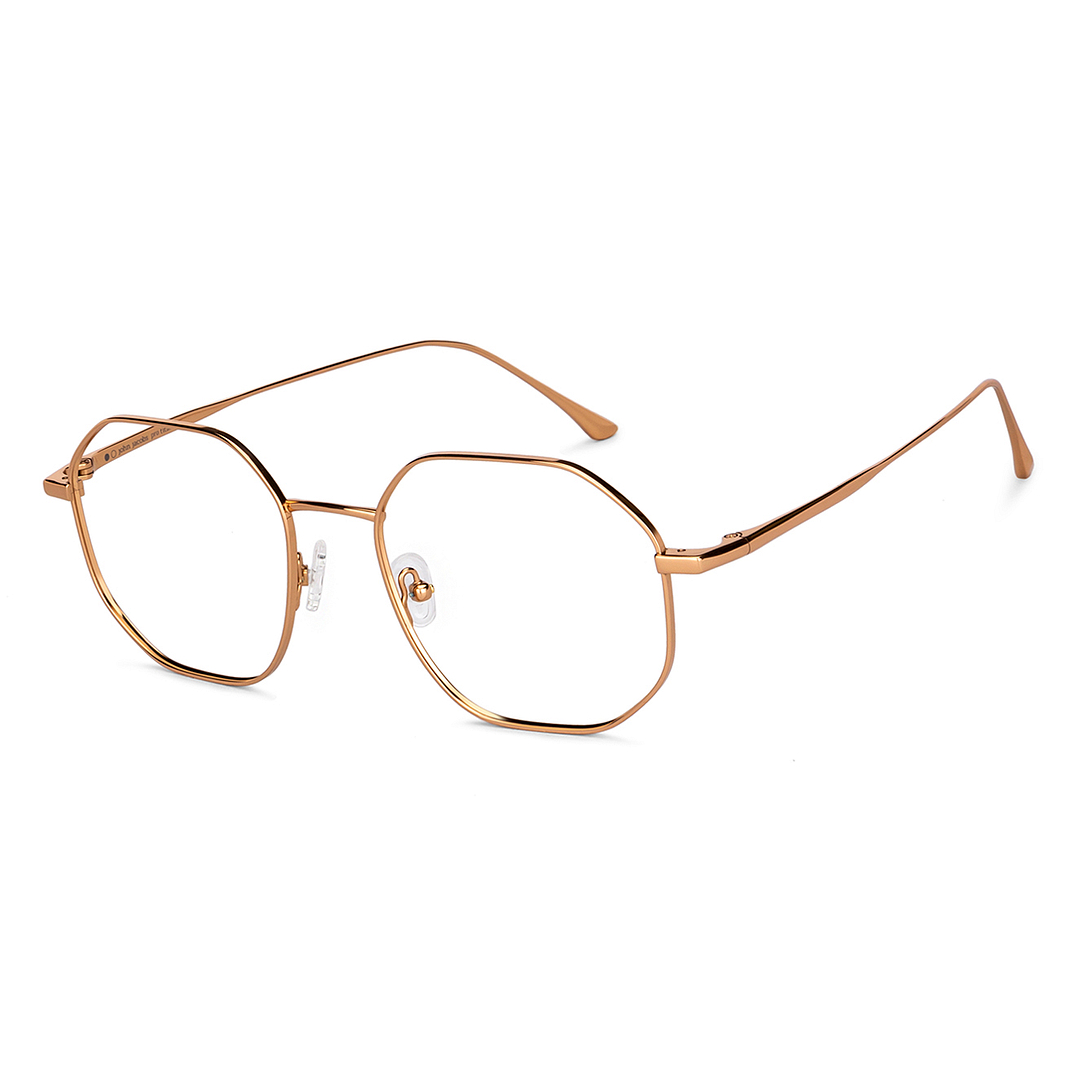 John Jacobs Gold Full Rim Geometric right side