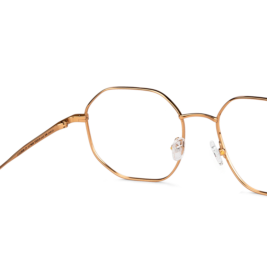 John Jacobs Gold Full Rim Geometric right side