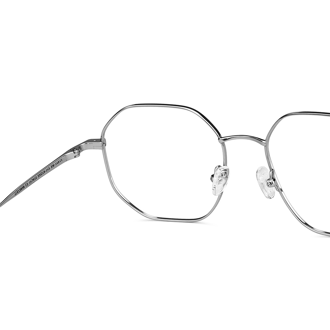 John Jacobs Online Silver Full Rim Geometric right side