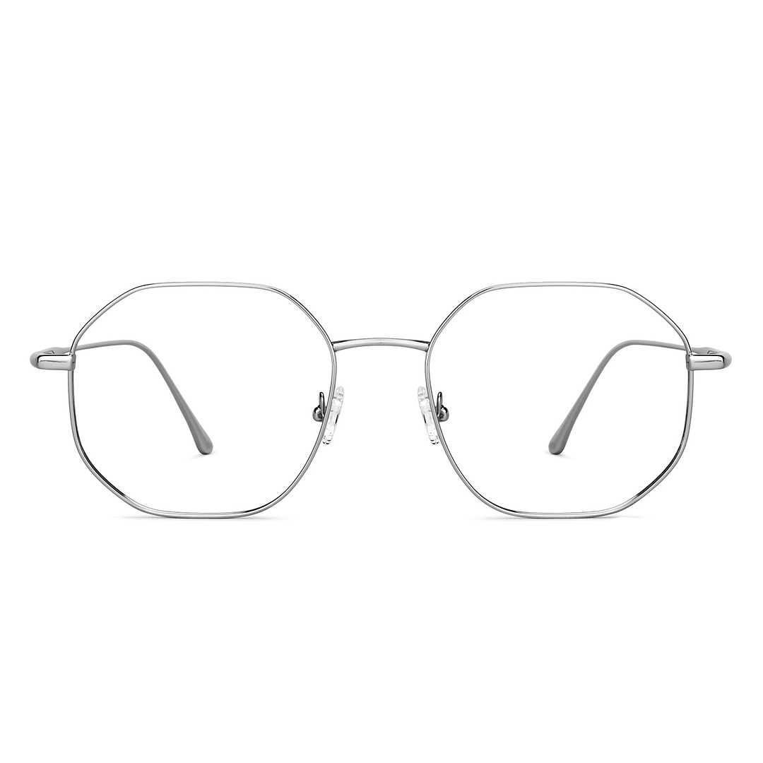 John Jacobs Online Silver Full Rim Geometric right side