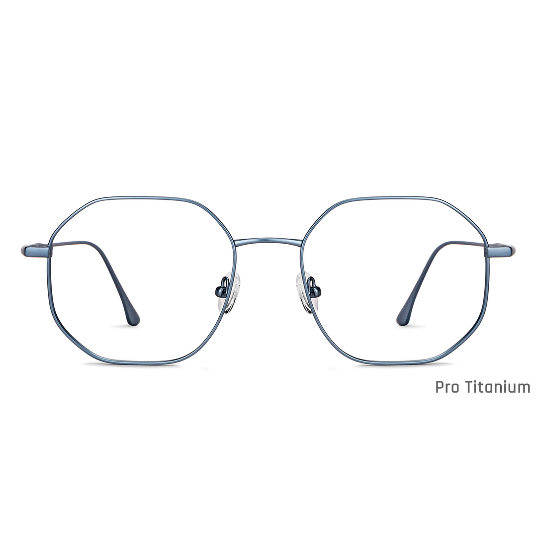 John Jacobs Online Sky Blue Full Rim Geometric right side