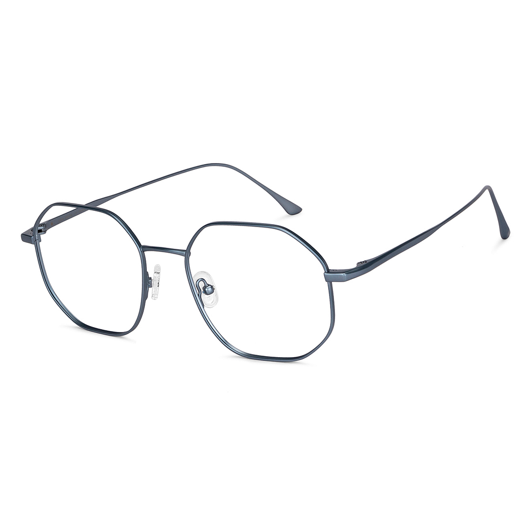 John Jacobs Online Sky Blue Full Rim Geometric right side
