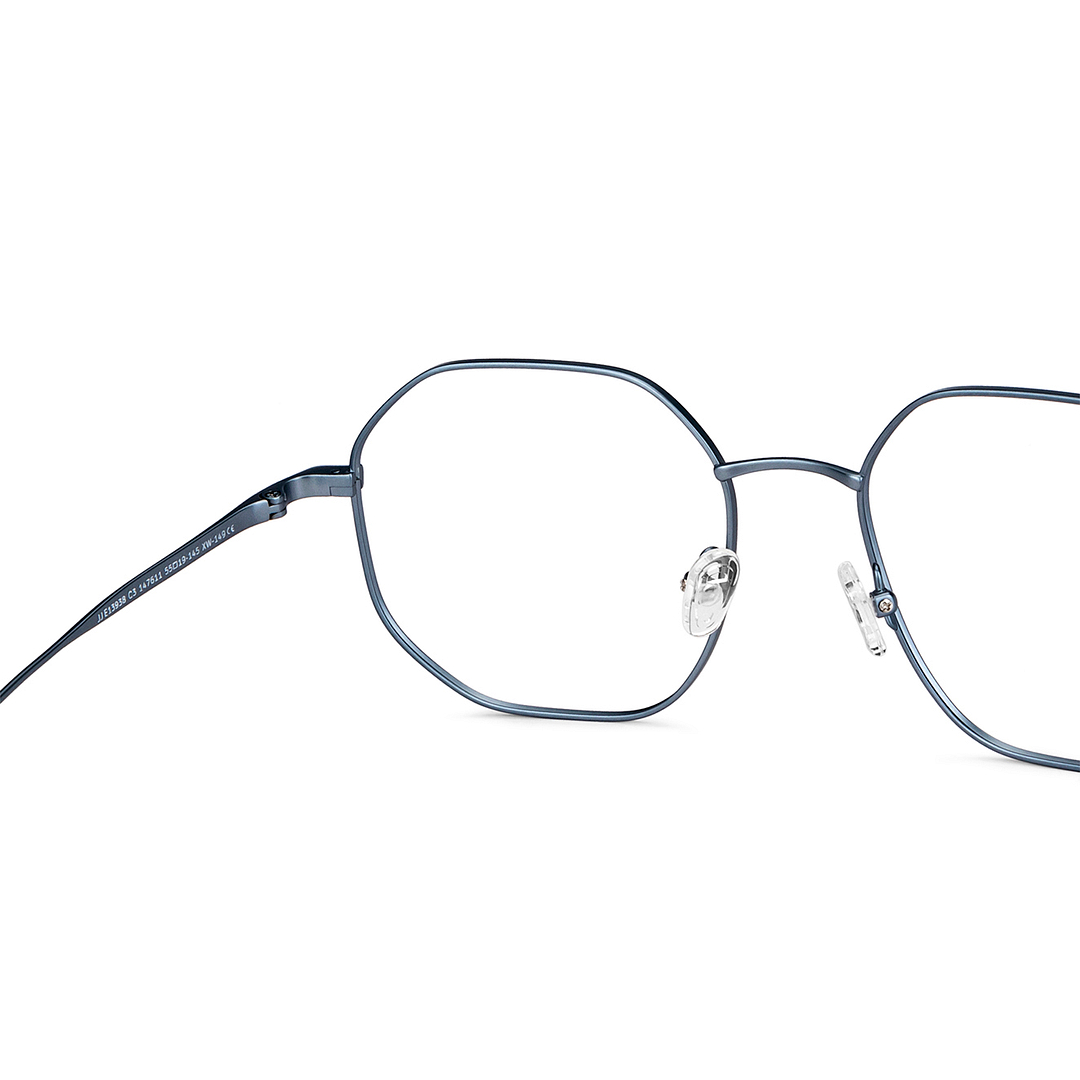 John Jacobs Online Sky Blue Full Rim Geometric right side