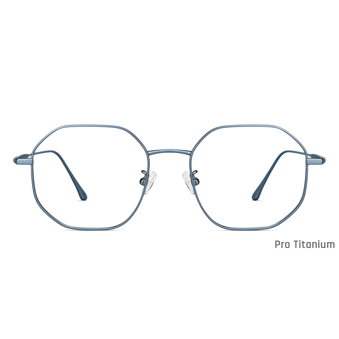 John Jacobs Sky Blue Full Rim Geometric right side