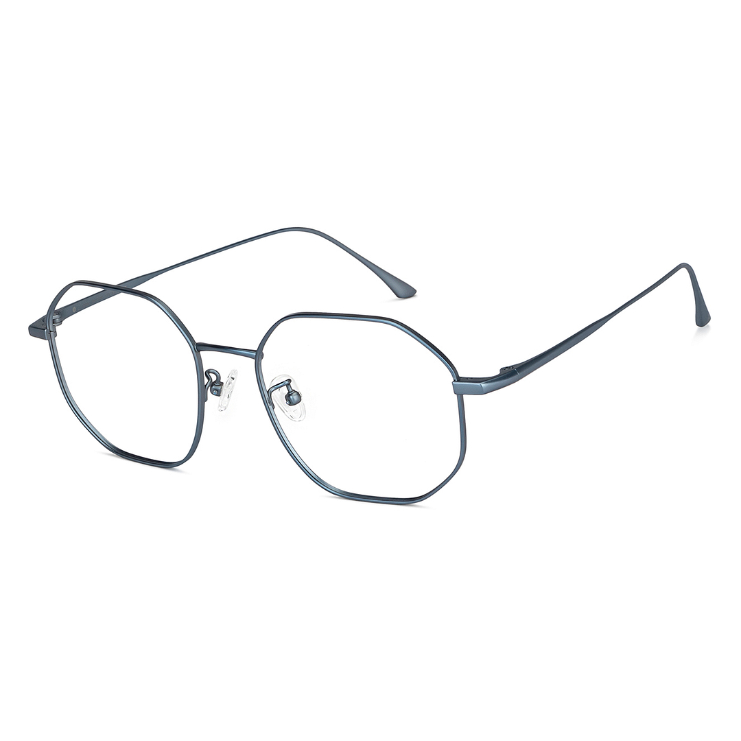 John Jacobs Sky Blue Full Rim Geometric right side