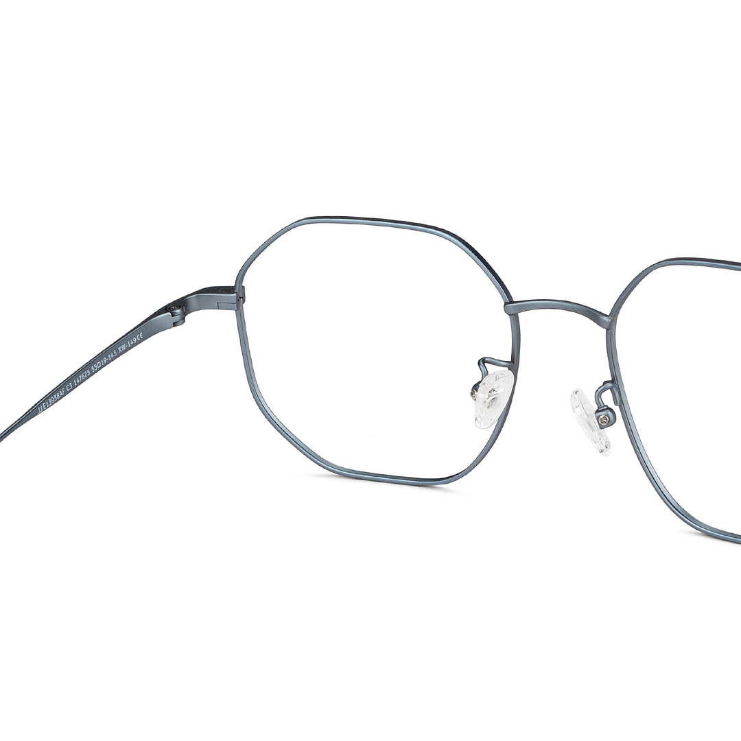 John Jacobs Sky Blue Full Rim Geometric right side