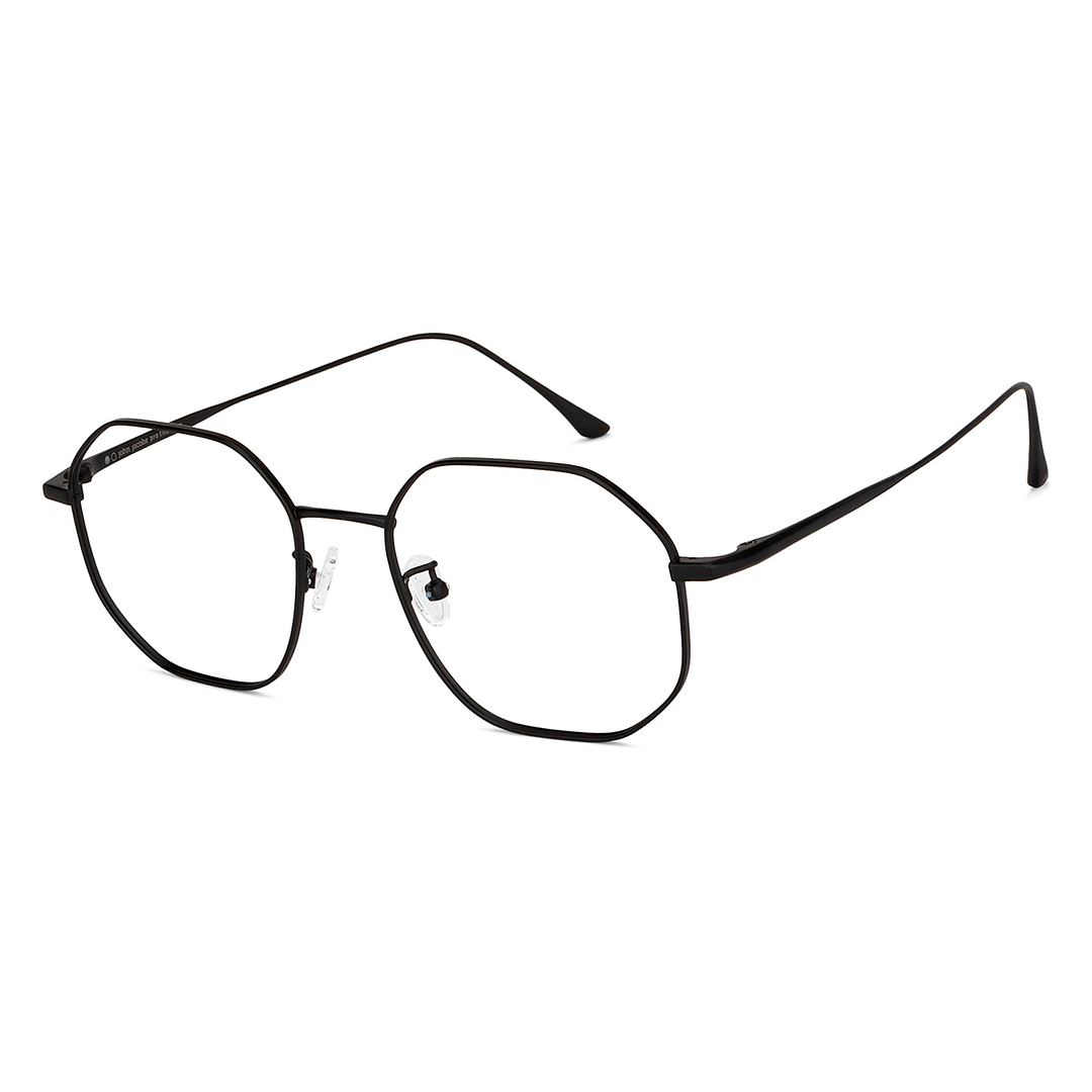 John Jacobs Online Black Full Rim Hexagonal right side