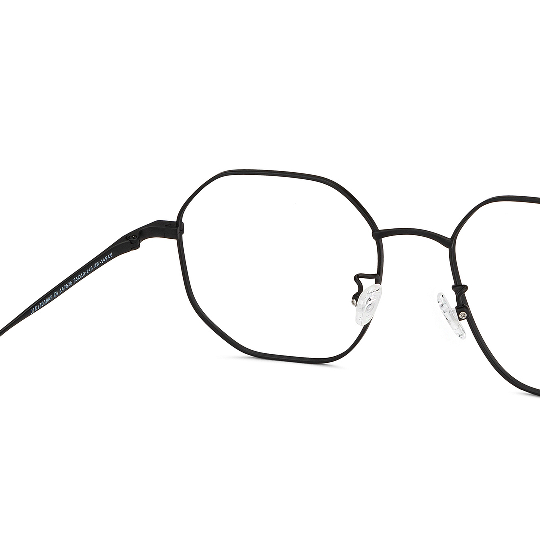 John Jacobs Online Black Full Rim Hexagonal right side