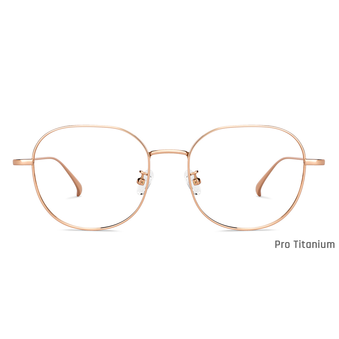 John Jacobs Online Gold Full Rim Round right side